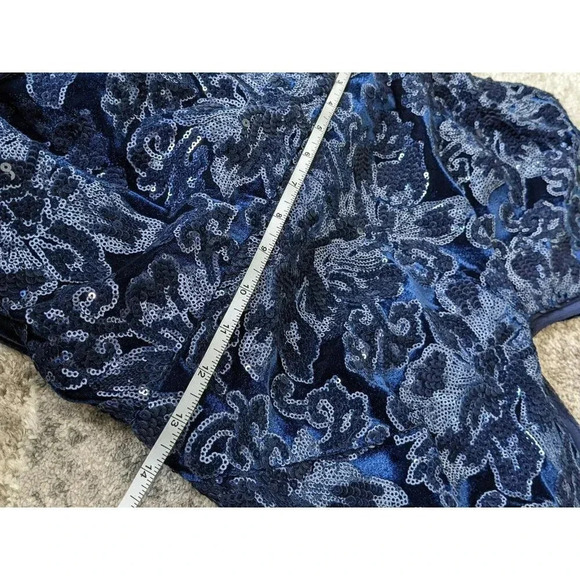 NWT Lauren Ralph Lauren Women's Sequined Velvet Cocktail Dress Size 4 MSRP $265 - Picture 6 of 9